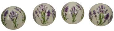 Preview: 4er Set Wundervolle Dekokugel Lavendel mittel ca. 8 cm - Teichdekoration